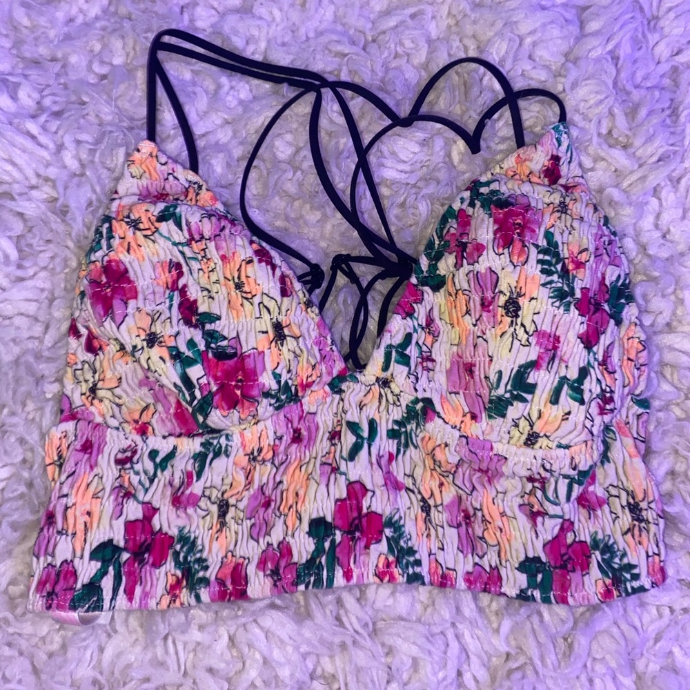 Victoria Secret PINK Floral Bralette Top With Padding